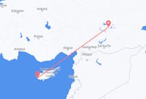 Vluchten van Paphos, Cyprus naar Elazig, Turkije