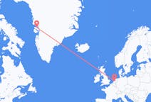 Voos de Qaarsut, Groenlândia para Amesterdão, Holanda