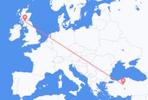 Flights from Ankara in Turkey to Glasgow in Scotland