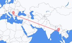 Flyreiser fra Ann, Myanmar (Burma) til Priština, Kosovo