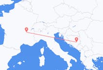 Flyg från Lyon till Sarajevo