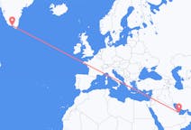 Flyrejser fra Doha, Qatar til Qaqortoq, Grønland