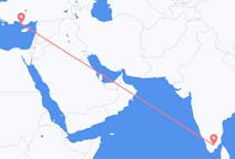 Flights from Madurai, India to Gazipaşa, Turkey