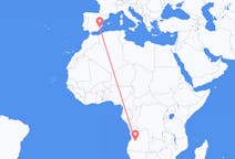 Flyrejser fra Huambo, Angola til Murcia, Spanien