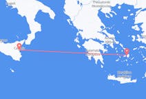 Flyg från Naxos, Grekland till Catania, Italien