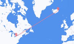 Flights from the city of Erie, the United States to the city of Egilsstaðir, Iceland