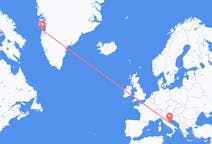 Vluchten van Pescara, Italië naar Aasiaat, Groenland