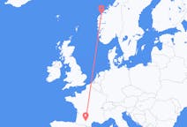 Flug frá Álasundi, Noregi til Toulouse, Frakklandi