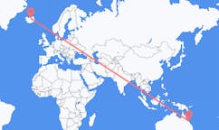 Flyreiser fra Hamilton Island, Australia til Akureyri, Island