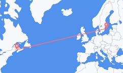 Flyreiser fra Saint John, til Visby