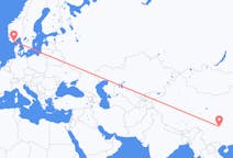 Flyg från Chongqing, Kina till Kristiansand, Kina