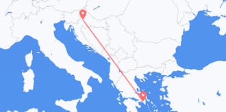 그리스에서 크로아티아까지 운항하는 항공편