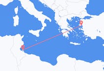 出发地 突尼斯杰尔巴岛目的地 希腊米蒂利尼的航班