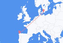 Loty z miasta A Coruña do miasta Malmö