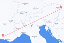 Flyg från Bratislava, Slovakien till Nimes, Frankrike