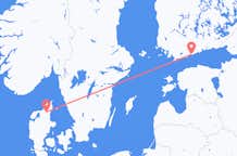 Flyrejser fra Aalborg, Danmark til Helsinki, Finland
