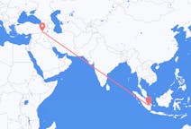 Flyg från Palembang till Şırnak
