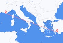 Flyg från Toulon, Frankrike till Dalaman, Turkiet