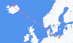 Flights from the city of Bydgoszcz, Poland to the city of Akureyri, Iceland