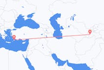 Flyg från Dusjanbe, Tadzjikistan till Rhodes, England, Grekland