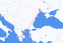 Vluchten van Odessa, Oekraïne naar Skiathos, Griekenland