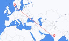 Flights from Shirdi, India to Kristiansand, Norway