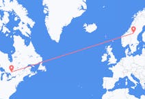 Vols de North Bay, le Canada pour Östersund, Suède