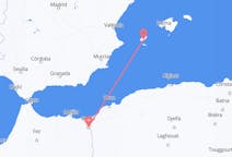 モロッコのから ウジダ、スペインのへ イビサ島フライト