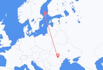 Vluchten van Mariehamn, Åland naar Bacău, Roemenië