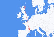 Flug frá Aberdeen, Skotlandi til Carcassonne, Frakklandi