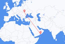 Vluchten van Salalah, Oman naar Suceava, Roemenië