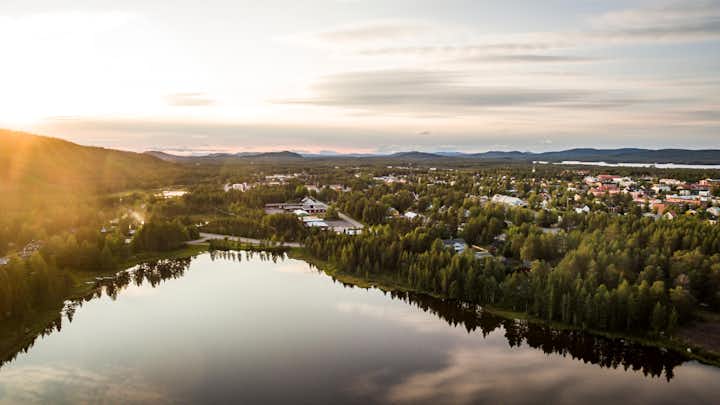 Sunset over Arvidsjaur, Sweden
