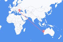 Loty z Geraldtona, Australia do Stambuł, Turcja
