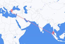 Flyrejser fra Medan, Indonesien til Izmir, Tyrkiet
