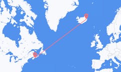 Flights from the city of Halifax, Canada to the city of Egilsstaðir, Iceland