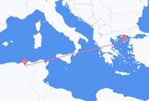 出发地 阿尔及利亚出发地 君士坦丁目的地 希腊莱姆诺斯的航班