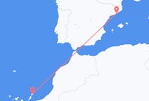 Vluchten van Lanzarote, Spanje naar Barcelona, Spanje