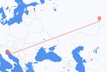 Fly fra Tsjeljabinsk til Ancona