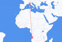 Flyg från Lubango, Angola till Figari, Frankrike