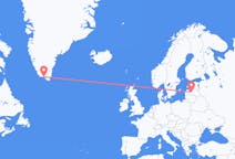 Loty z Ryga, Łotwa do Qaqortoq, Grenlandia