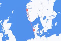 Flights from Esbjerg, Denmark to Bergen, Norway