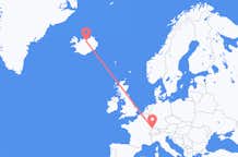 Flyg från Mulhouse, Schweiz till Akureyri, Island