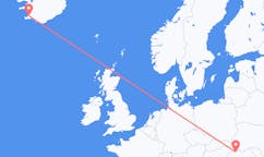 Fly fra byen Reykjavik, Island til byen Baia Mare, Rumænien