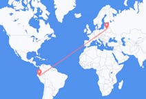 Flyreiser fra Chachapoyas, Peru til Vilnius, Litauen