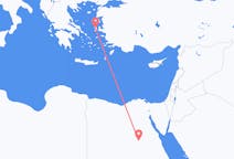 Fly fra Asyut til Chios