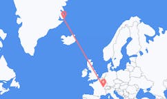 Vluchten van Dole, Frankrijk naar Ittoqqortoormiit, Groenland