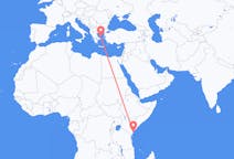 Flyreiser fra Malindi, Kenya til Skiros, Hellas
