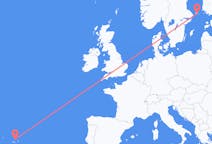 Flyrejser fra Mariehamn, Åland til Graciosa, Portugal