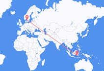 Flyreiser fra Makassar, Indonesia til Göteborg, Sverige