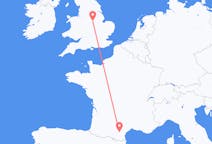 Flyreiser fra Carcassonne, Frankrike til Nottingham, England